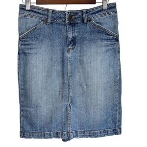 Bisou Bisou Jeans Jean Skirt With Ruffle Pleat Detail Size 6